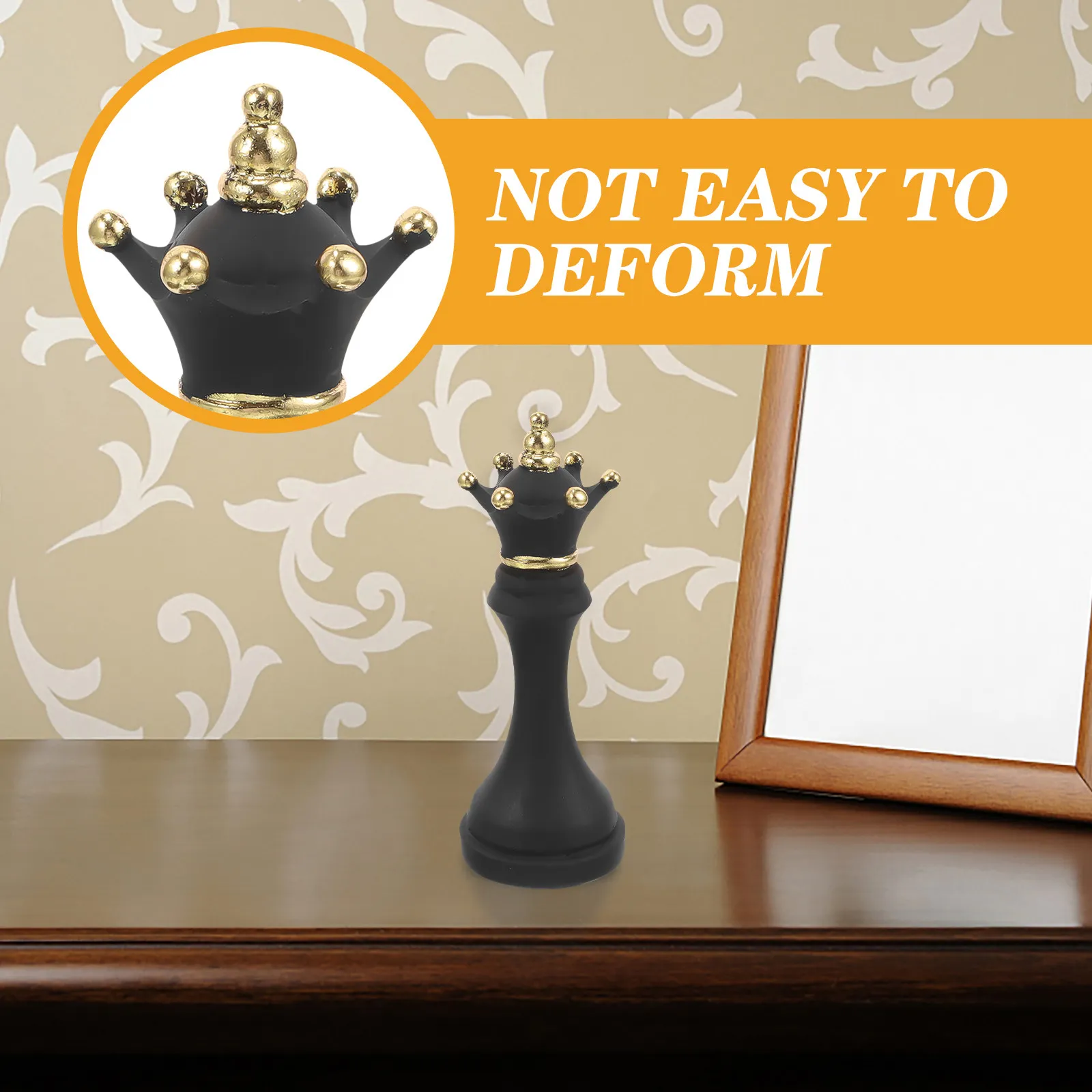 

2PCS Chess King & Queen Statue Resin Nordic chess Pieces Figurine Desk ornaments King Queen Sculpture home office Tabletop Decor