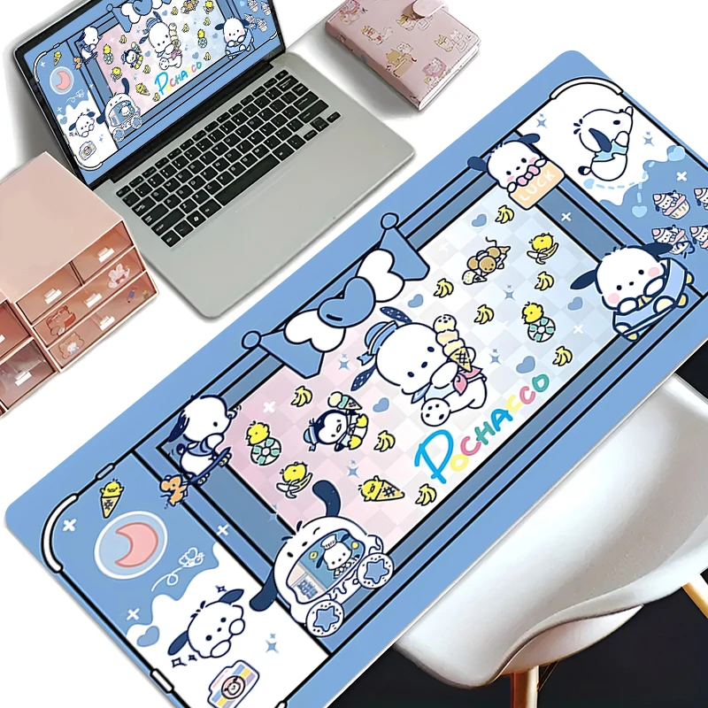 Anime Cartoon Desk Mat HD Printing P-Pochaccos Keyboard Carpet Decor Extended Non-Slip Mouse Pad PC Gaming Accessories Mousepad