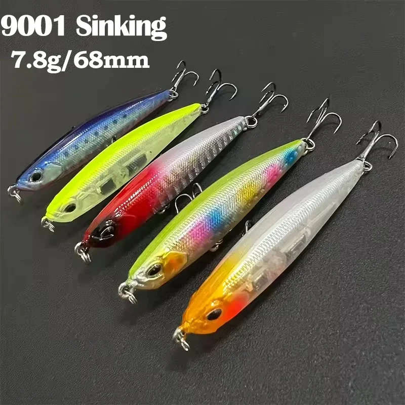 

7.8g 68mm Slow Sinking Pencil Lure Long Shot Wobbler Stickbait Pesca Saltwater Bass Lipless Minnow Artificial Hard Bait Tackle