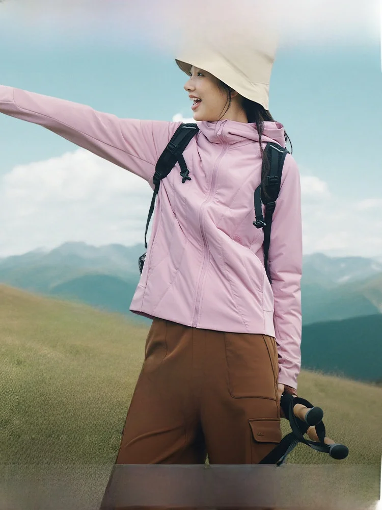 

Женская утепленная хлопковая куртка Banana Le с капюшоном на молнии, прямого кроя, для активного отдыха и повседневной носки