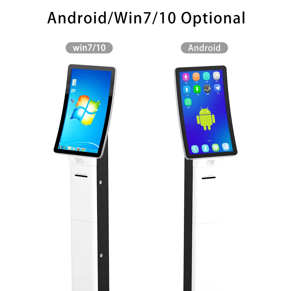 Custom Function Parts Size 23.6/32 Inch Facial Camera Fingerprint/card Reader Loan And Return Self Service Kiosk In Library