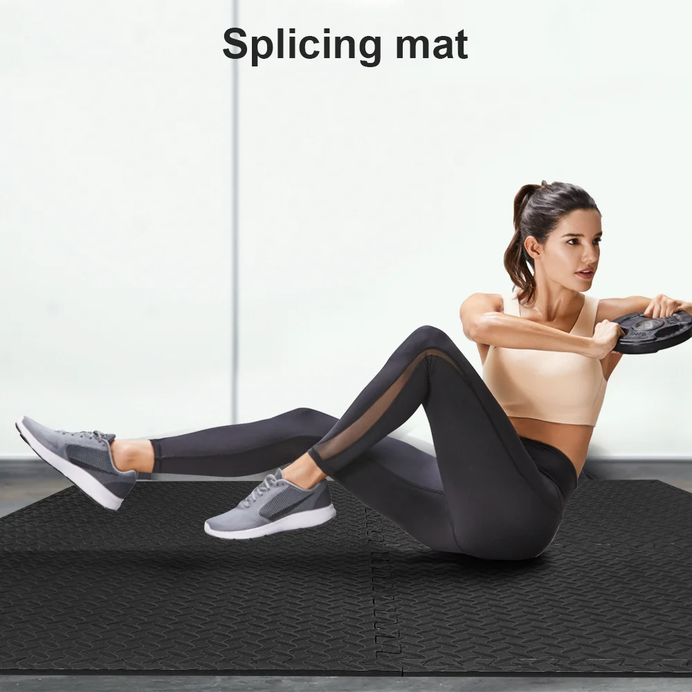 60cm*60cm EVA-Interlocking-Fitnessmatten, rutschfeste Puzzle-Schaumstoffmatten für Fitnessgeräte, Heimfitness, Workout & Spielbereich – Detail 4