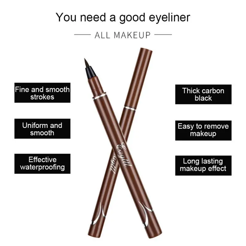 Kleine gouden pen Sneldrogende eyeliner-pen Waterdicht en niet-vlekkend Eyeliner Vulpen Eyeliner Vloeibare pen Kleurmake-up