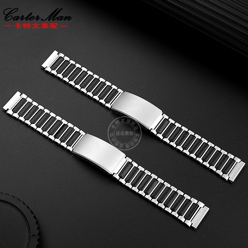 Retro small square watch strap for Casio A159W-N1 A158 A168 steel adhesive bracelet 18mm men's wristband watchband accessories