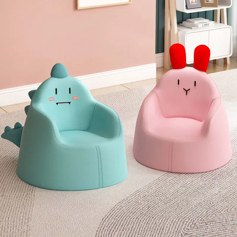 Mini canapé avec dossier pour enfants, fauteuil en PU, canapé imperméable pour enfants, joli canapé confortable pour chambre de bébé, meubles pour enfants, paresseux de dessin animé