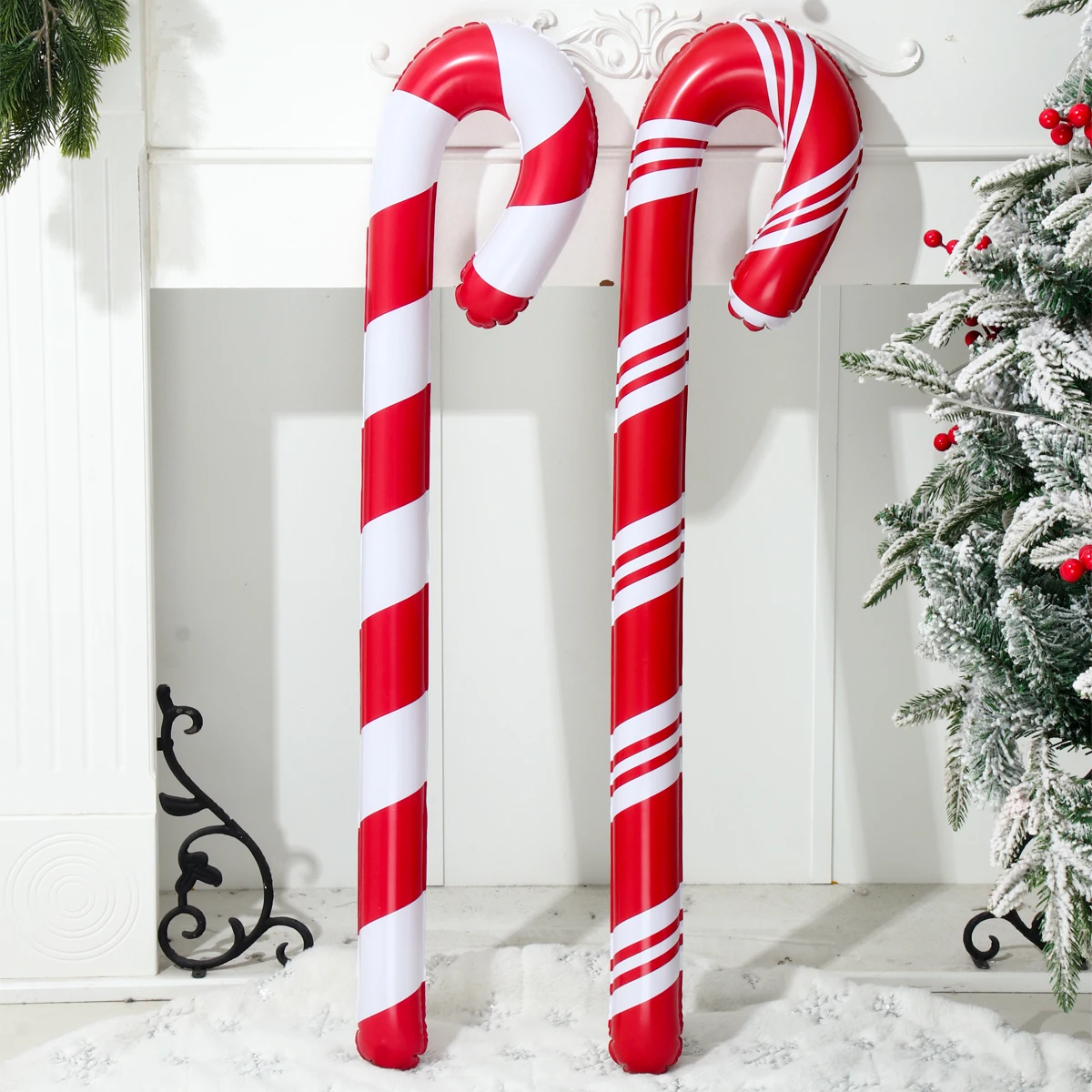 Christmas Crutches Balloon Ornaments Merry Christmas Decoration For Home 2023 Xmas Cristmas Navidad Noel Happy New Year 2024