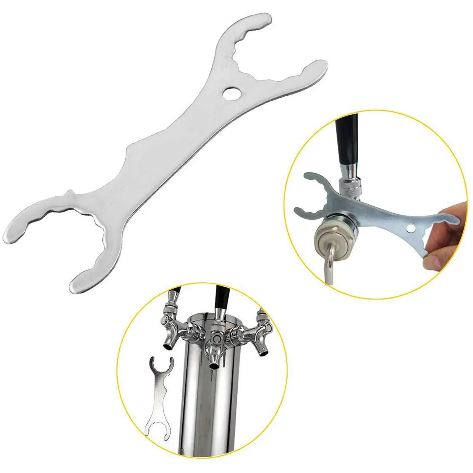 Multifunctional Beer Faucet Wrench Portable Universal Stainless Steel Beer