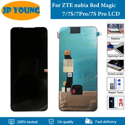 6.8 ''oryginał amolowany dla ZTE nubia Red Magic 7 7s NX679J LCD dla RedMagic 7 Pro 7s Pro ekran dotykowy z palonym cieniem