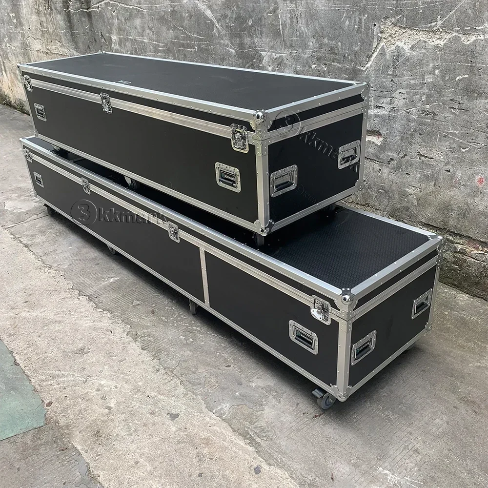 Custom KKM-CART-4LTT Stackable 1in4 Large Lamp Tree Trunks Utility Road Flight Cases