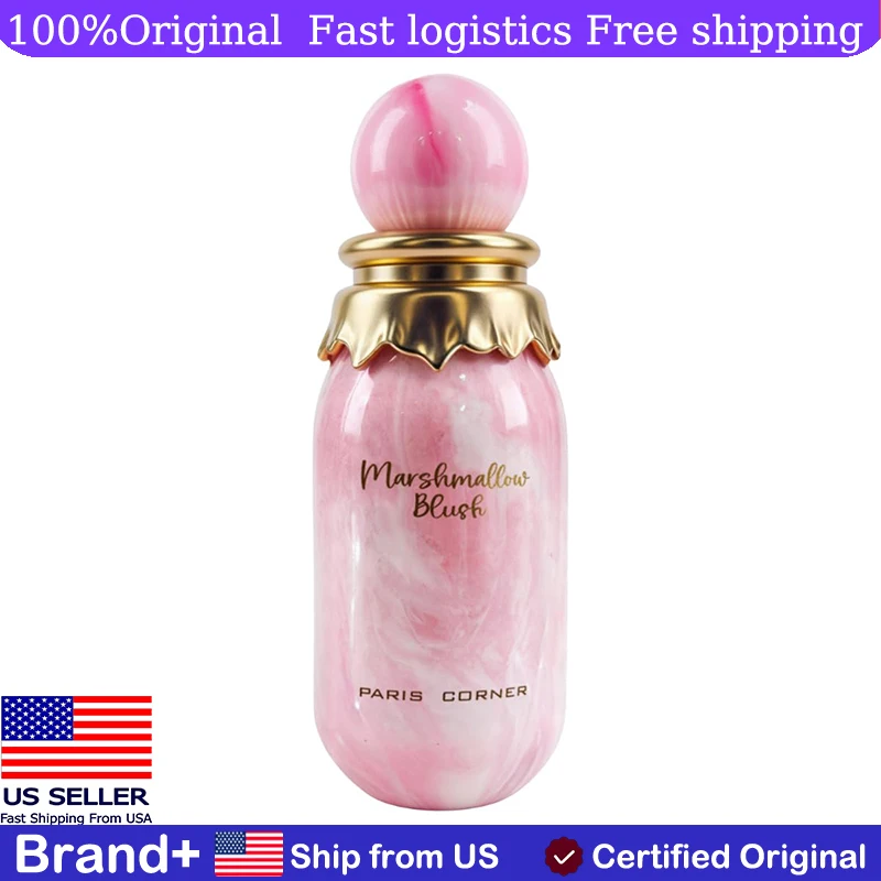 

Paris Corner Marshmallow Blush EDP A Unique Gourmand Marshmallow Strawberry Perfume Women Long-Lasting Fragrance 3.4 Fl Oz