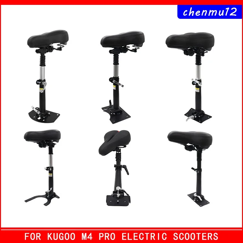 10 Inch Electric Scooter Saddle Foldable Height Adjustable Shock-Absorbing Folding Seat Chair Shock  Post for KUGOO M4 Pro