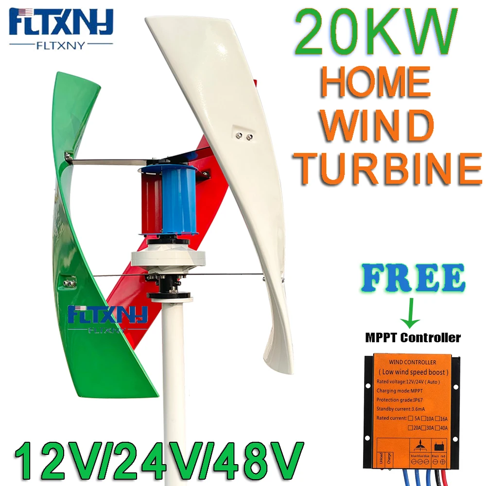 fltxny power gerador vertical de turbina de energia eolica para home farm 20kw moinho de vento gerador de ima permanente 20000w 12v 24v 48v 01