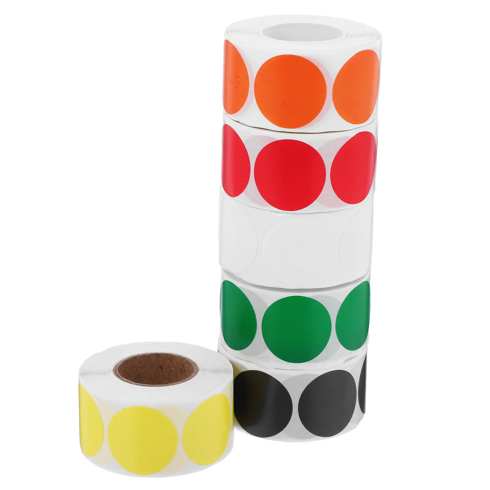 6 لفات من ملصقات النقاط المزخرفة، ملصقات دائرية ملونة ذاتية اللصق لوضع العلامات على تصنيف ترميز الألوان