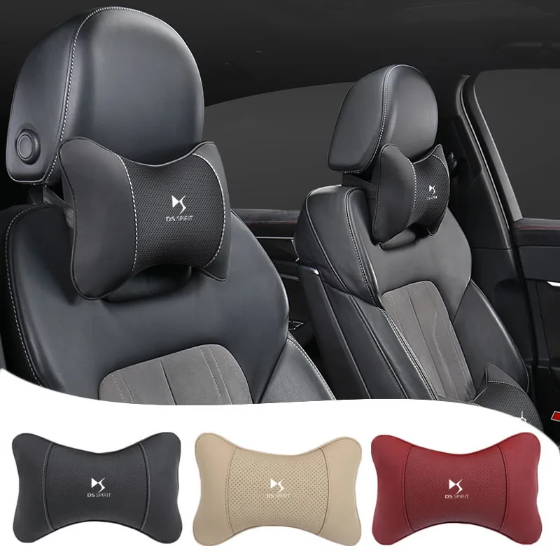 1Pcs Car Styling Seat Headrest Neck Pillow Interior For DS SPIRIT DS3 DS4 DS4S DS5 5LS DS6 DS7 DS9 WILD RUBIS E-Tense DIVINEDS