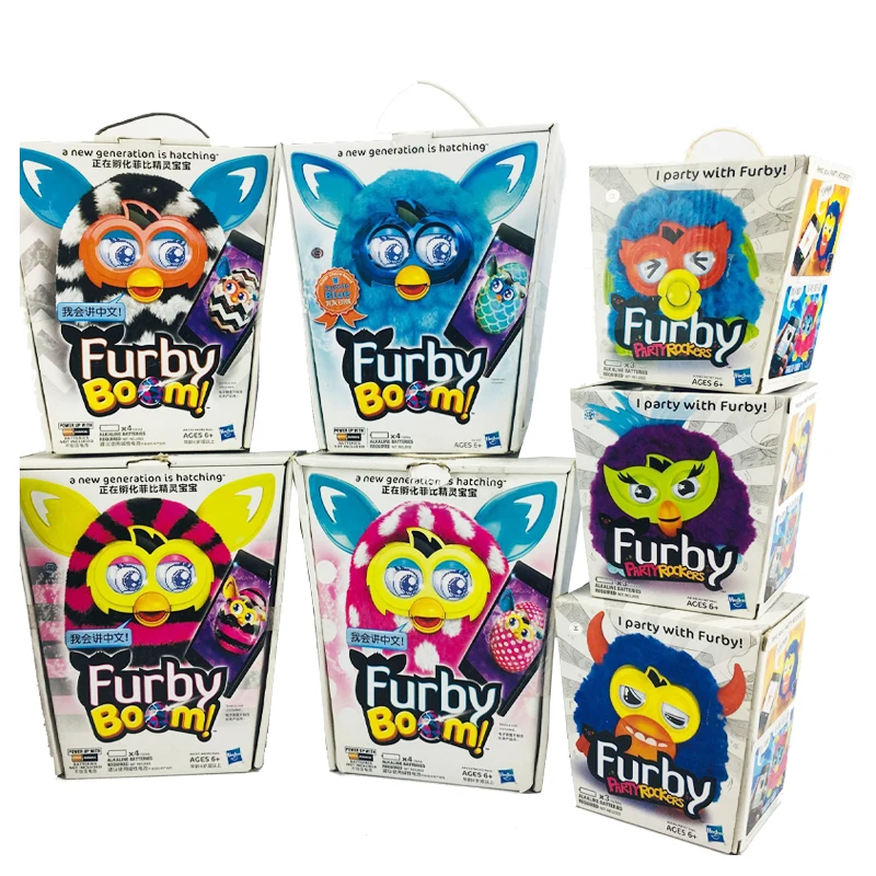 Original Furby Party Rockers Musical Soft Toy Electronic Pet Dolls Talking Interactive Toys Plush Stuffed Animal Kawaii Boy Toys