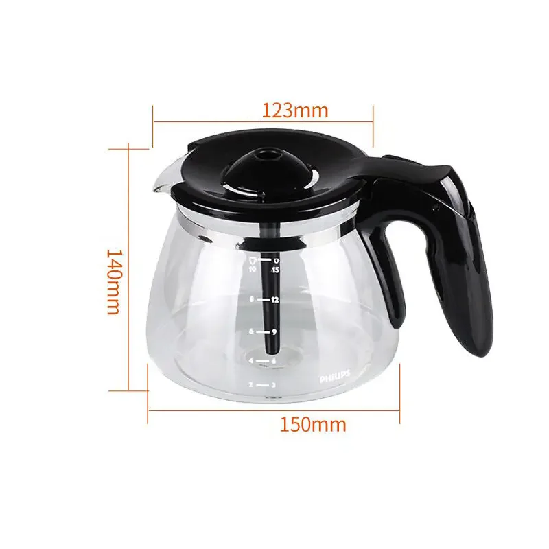 Suitable for Philips Coffee Machine Glass Pot HD7447 HD7457 HD7461 HD7462 Coffee Machine Parts Replacement