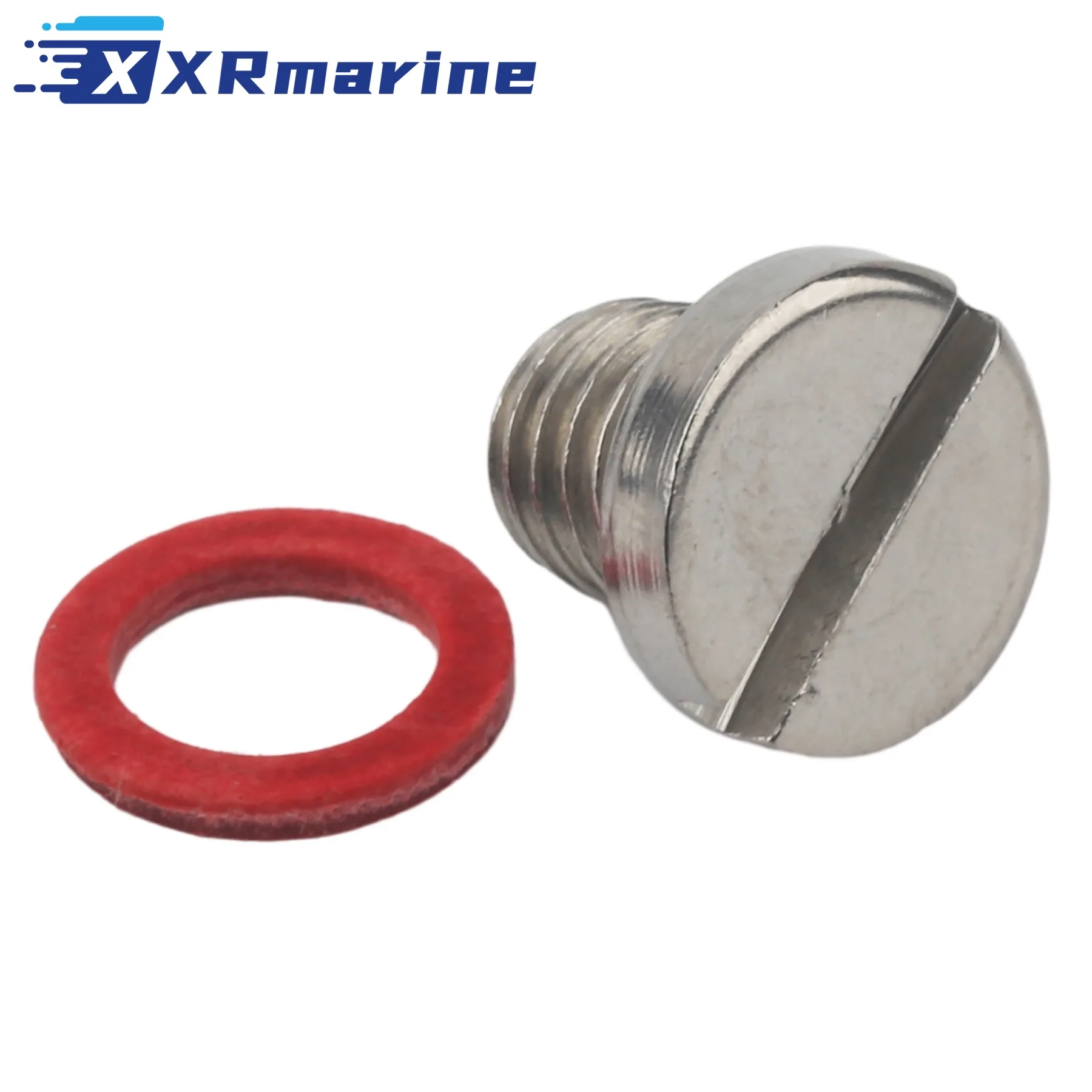 Slot Head Drain Fill Plug Screw & Gasket Kit for Yamaha Outboards Lower Unit 90340-08125-00 90340-08M04-00 Sierra 18-2371