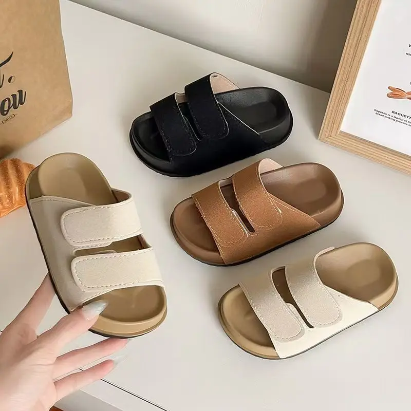 

2025 Children Casual Sandals for Girls Summer New Fashion Korean Style Soft Bottom Anti-slippery Versatile Open-tow Beach Shoes