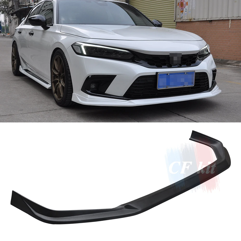 For Honda CIVIC 11TH FL1 FL4 TYPE-R Hatchback ABS V type Front Bumper Bottom Lip Chin Spoiler Splitter Auto Tuning