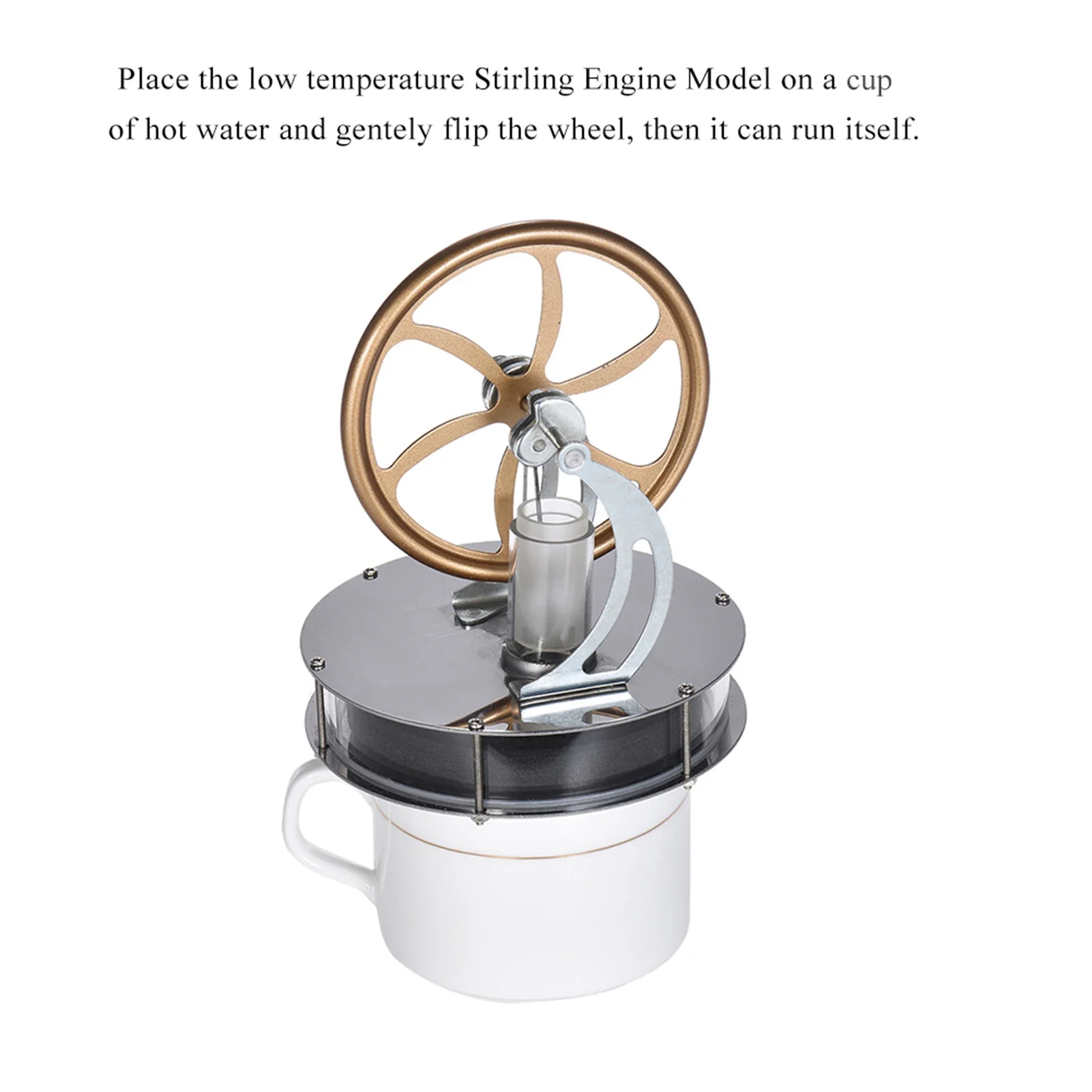 Low Temperature Stirling Engine Motor Model Heat Steam Education  DIY Kit Low Temperature Stirling Engine