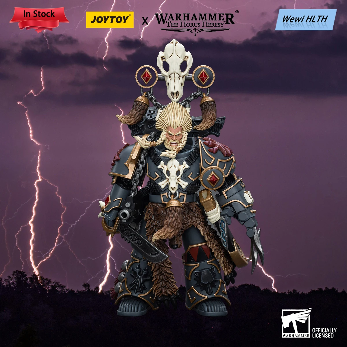 

[IN STOCK] JOYTOY 1/18 Action Figure Warhammer 40K Space Wolves Geigor Fell-Hand Model gift Free Shipping