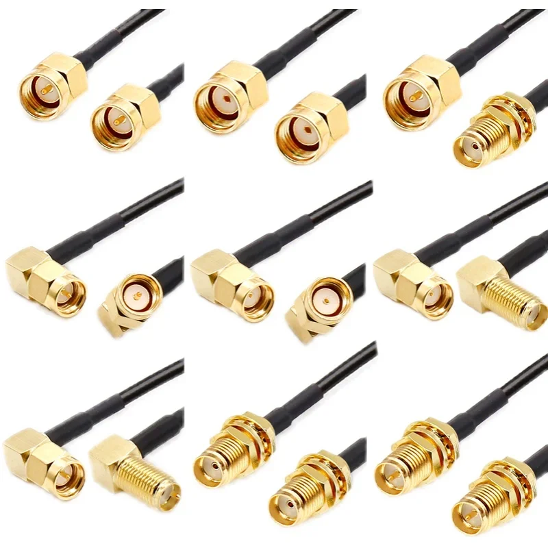 5PCS 50ohm 0-6ghz RG174 SMA connection cable adapter cable 3G 4G GPRS WIFI wireless routing network card extension cable antenna