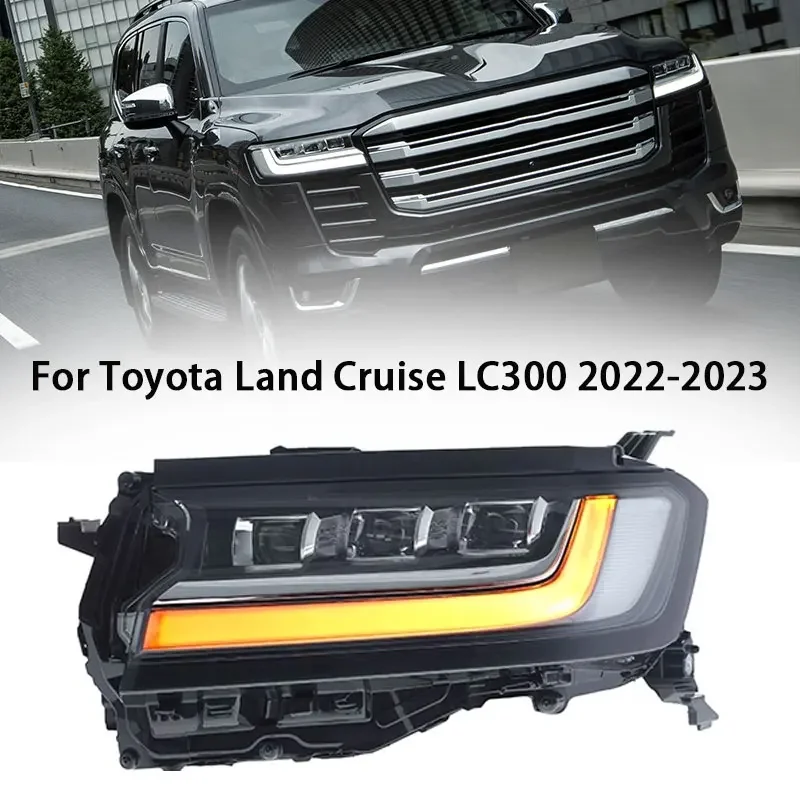 

Car LED Headlight for Toyota Land Cruiser LC300 2022 2023 Daytime Running DRL Head lamp Low High Beam