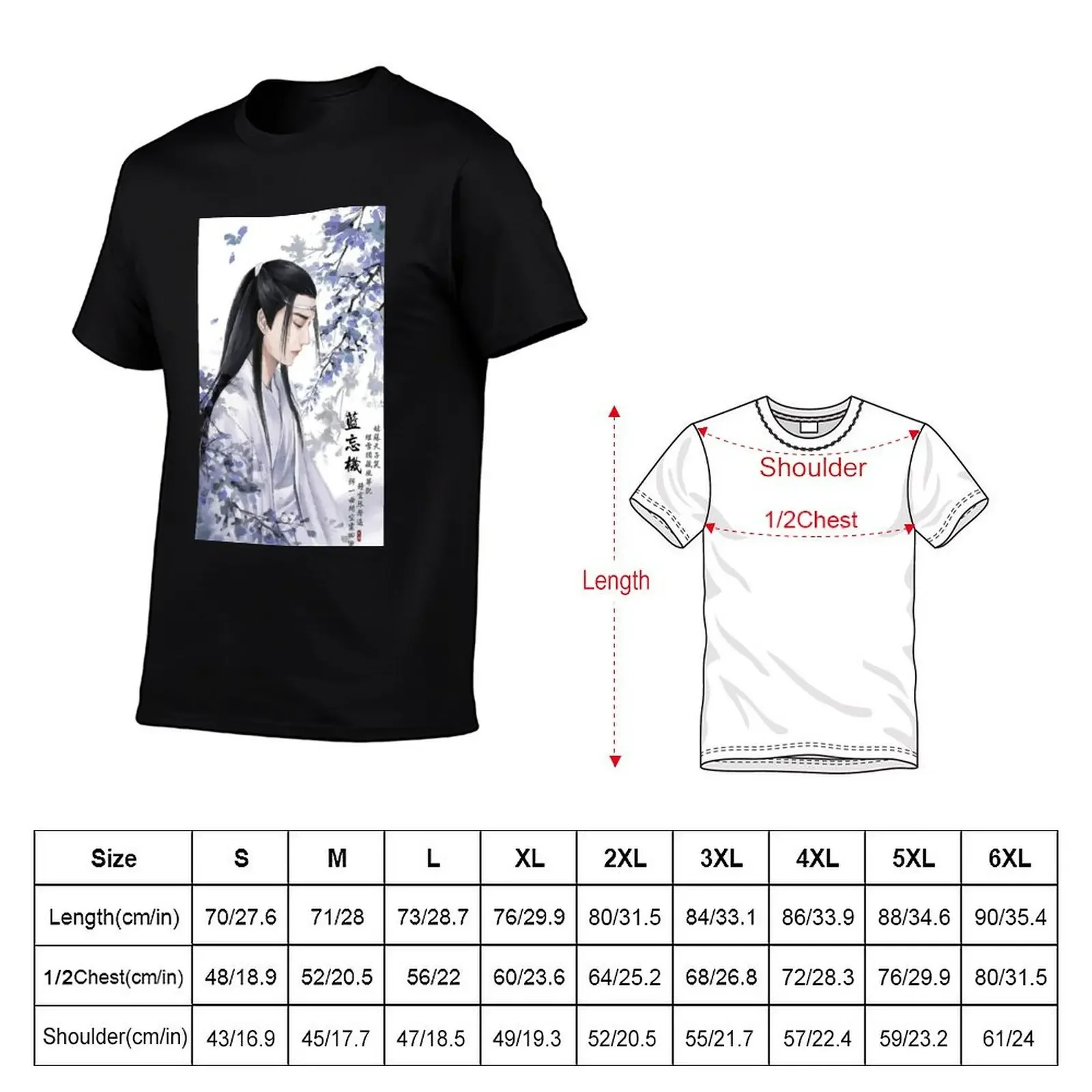 mo dao zu shi lan wangji T-Shirt quick drying blanks blue archive graphic t shirts t shirts for men cotton