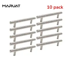 10 Pack Stainless Steel Cabinet Handle 3 inch Kitchen Pulls Hardware for Door and Bathroom Furniture 5 inch Integral Drawer Knob