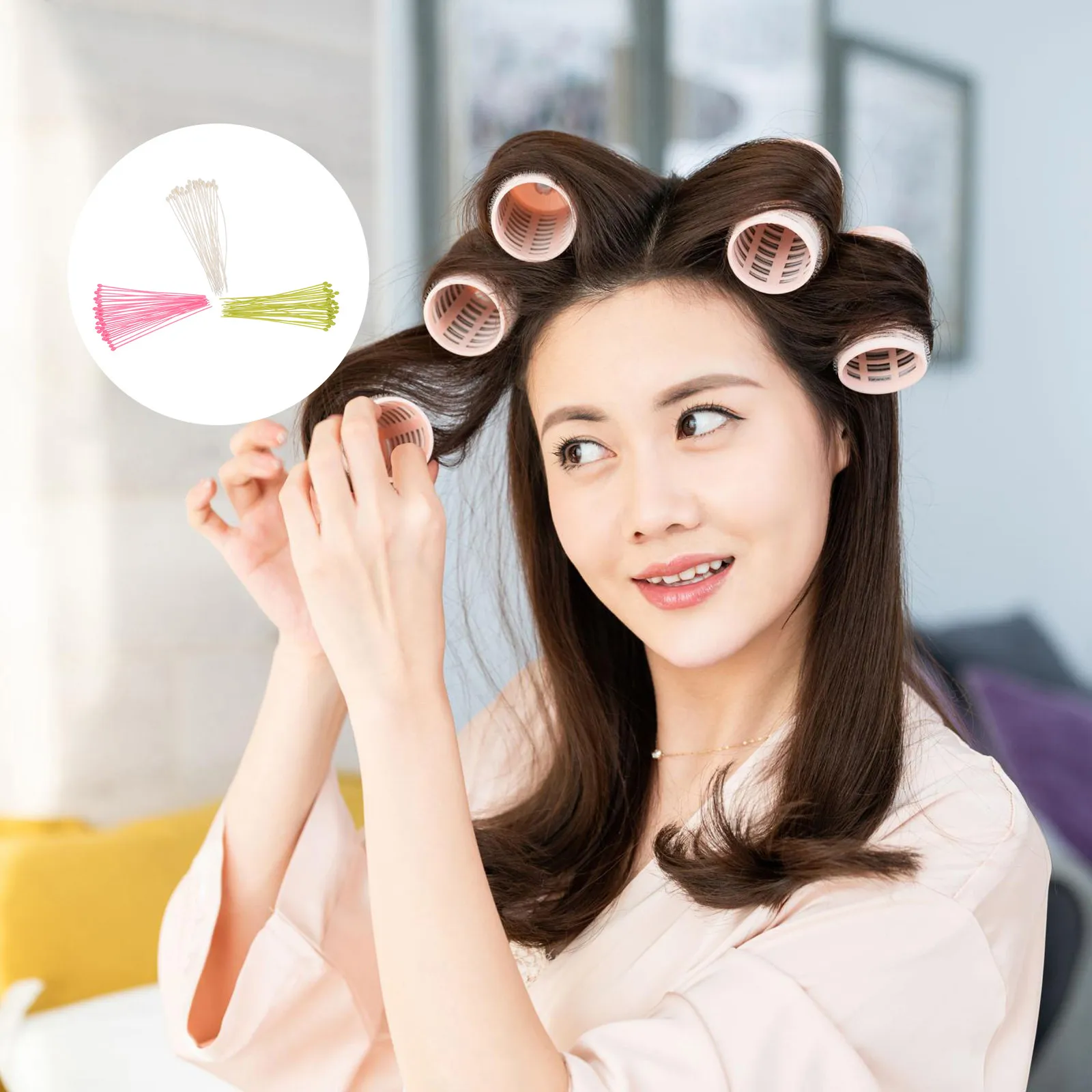 3Set Plastic Perming Clips Reusable Hair Roller Pins Hairdressing Easy Wash Spiral Curls Waves All Types