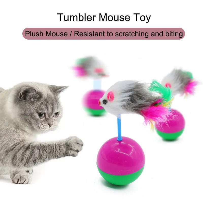 1PCS Tumbler Mouse Cat Toys Pet Toys Roly Poly Toy