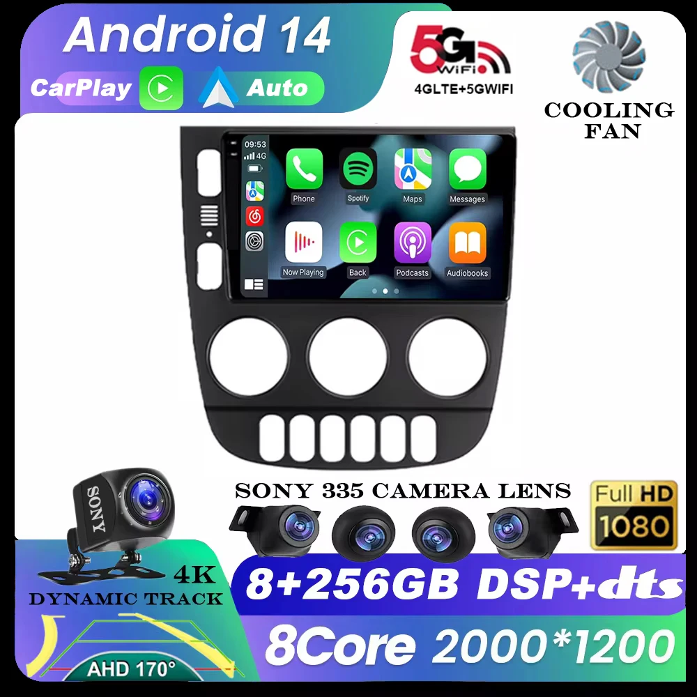 

Android 14 Car Radio Auto For Mercedes- Benz M-Class I W163 ML 1997 - 2005 Multimedia Video Player Stereo GPS Navigation Carplay