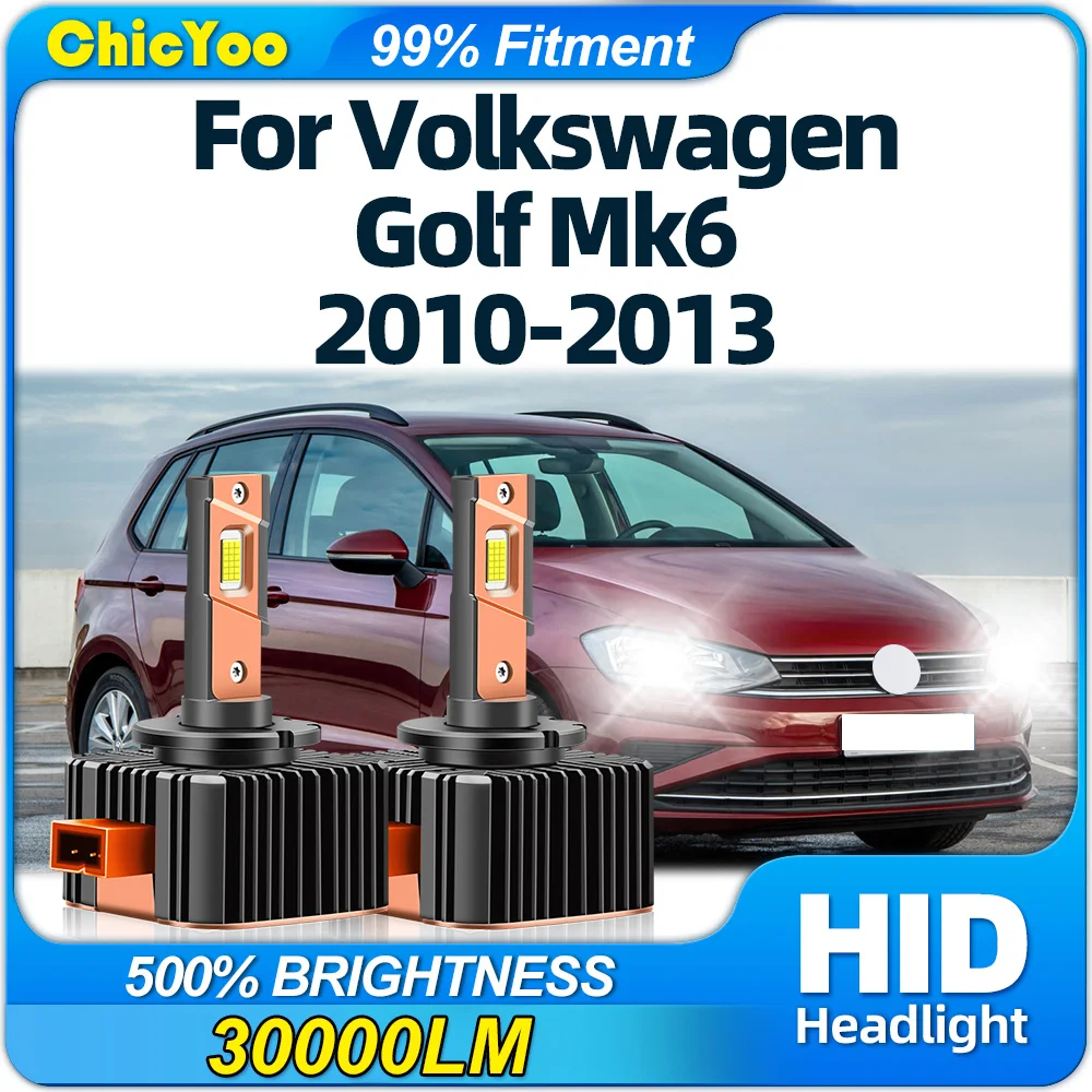 

LED Headlights 120W HID Lamps Bulbs 30000LM CSP Chip Car Lights 6000K Plug & Play For Volkswagen Golf Mk6 2010 2011 2012 2013