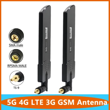 Antenne de routeur WiFi externe Omni sans fil, 5G 4G LTE 3G GSM, canard en caoutchouc, 600 ~ 6000Mhz, avec SMA mâle TS9