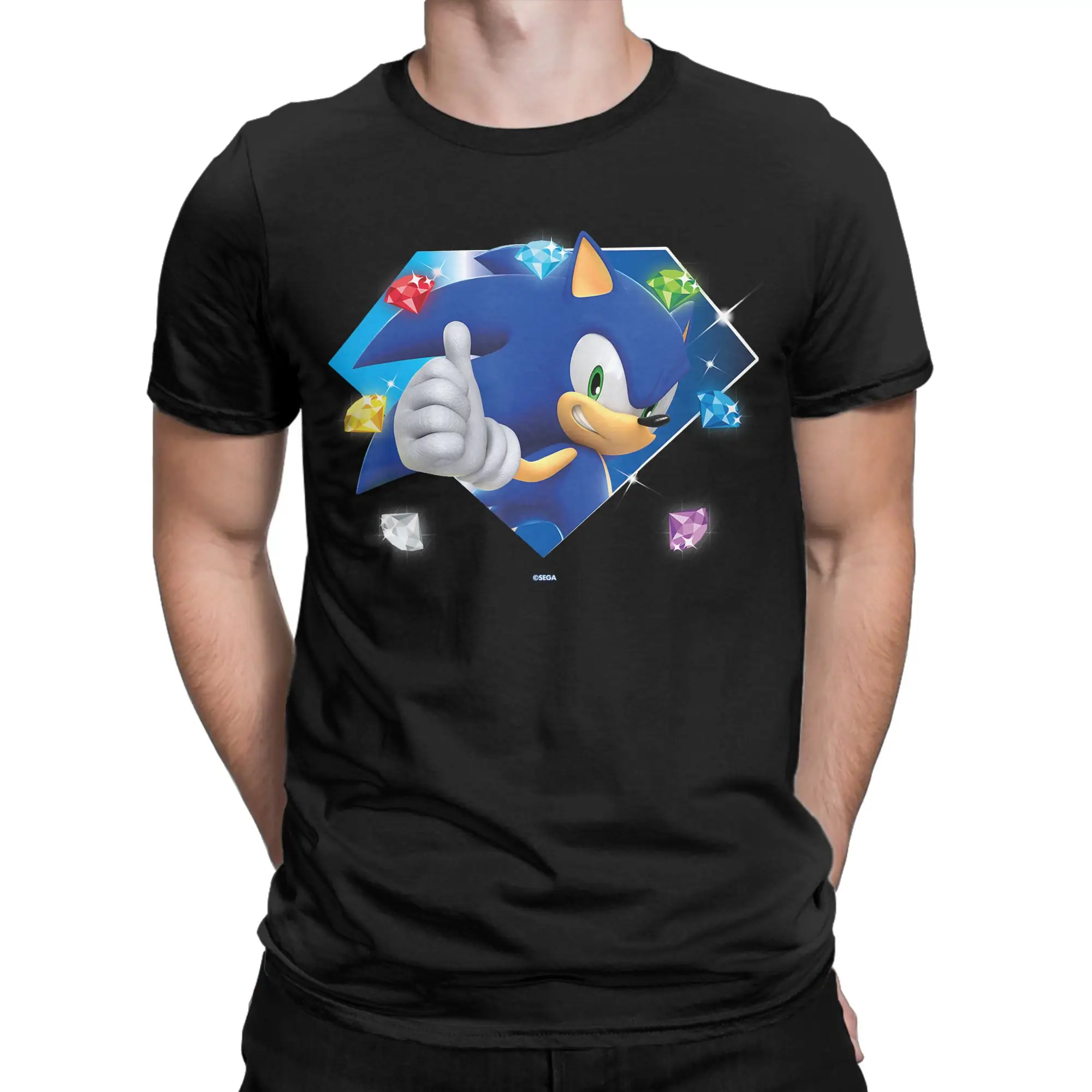 Sonices The Hedgehoges 35th Anniversary Emerald Legacy Men T Shirts Funny Tees Short Sleeve O Neck T-Shirts Cotton Unique Tops
