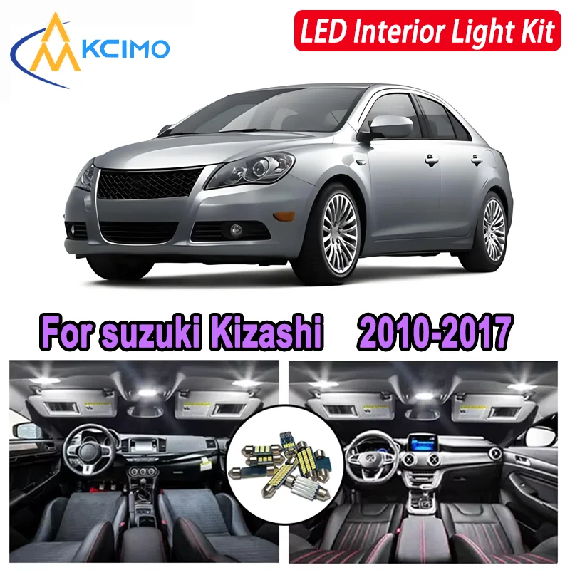 

Kcimo LED For suzuki Kizashi (2010-2017) Premium Bright LED Interior Dome Map Trunk Light Kit Car Led Lamps Canbus Lamps Car LED