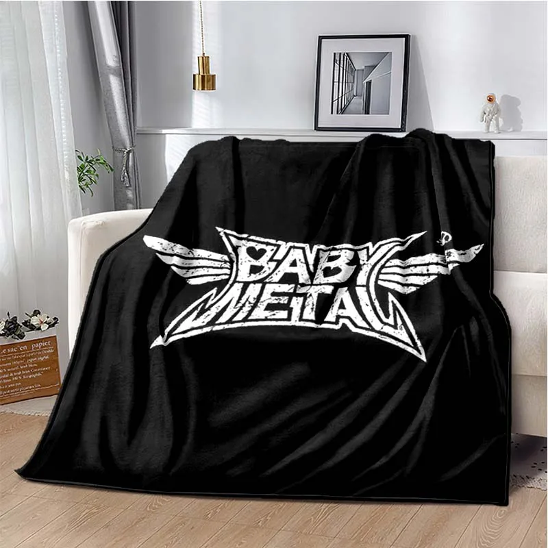 BabyMetal Rock Band Print Flannel Blanket Ultra Soft Warm Throw For Sofa Bedroom Game Room Living Room Home Bedding Decor Gift