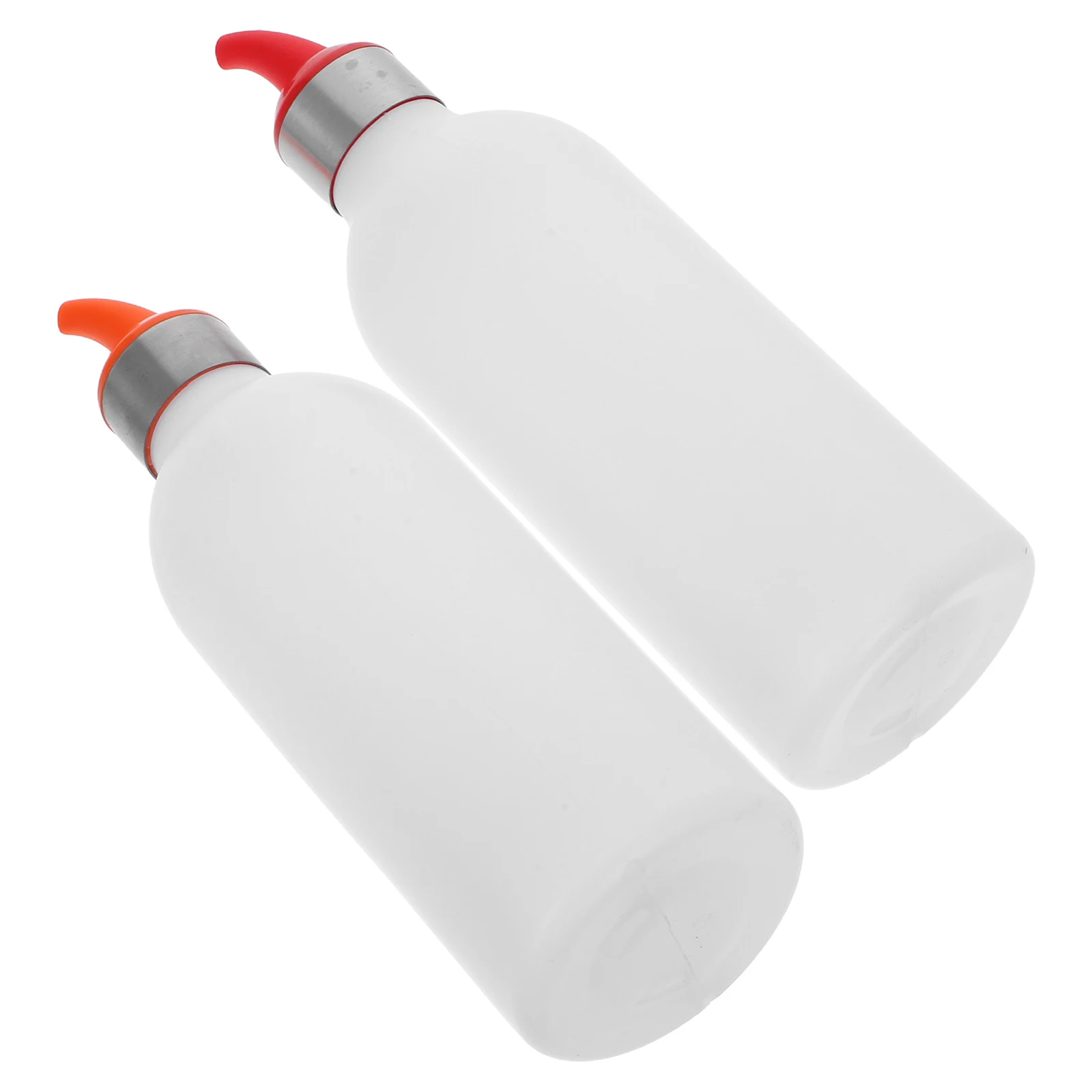 

2 Pcs Squeeze Bottle Empty Ketchup Mustard Sauce Honey Oil 400ml Food Grade PP TPR Leak Proof Curved Mouth Detachable Head