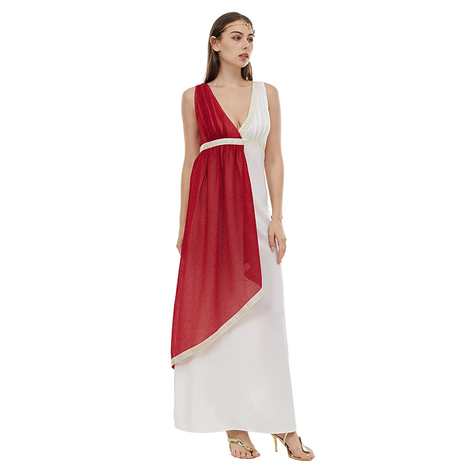 

Carnival Easter Purim Fancy Dress Women Greek Goddess Toga Ancient Roman Senator Caesar Halloween Costume Robe For Women