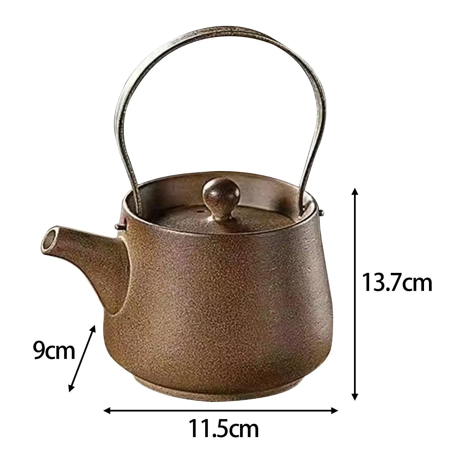 Ceramic Teapot 200ml Tea Lovers Gift Rustic Tea Infuser Porcelain Tea Pot for Restaurant Household Camping Hotel Kitchen