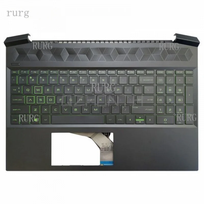

L New For HP Pavilion 15-EC Palmrest Green Backlit Keyboard L72597-001 L72598-001