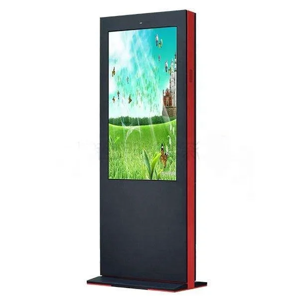 

Floor Standing Lcd Display Screen Waterproof IP65 Advertising Player Kiosk Vertical Totem Outdoor Digital Signage