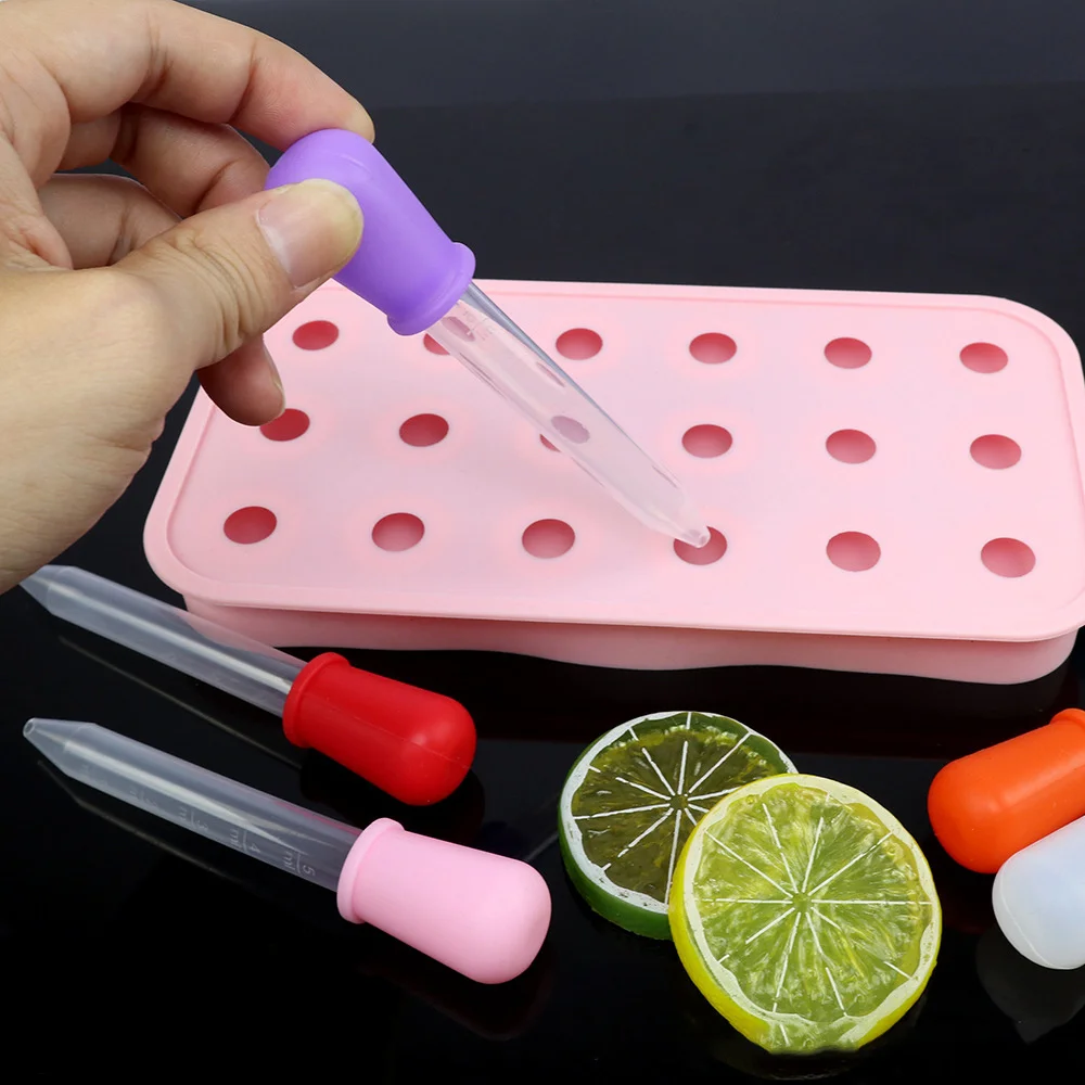 5ml Silicone Pipette Graduated Drip Dropper Food Grade Feeding Medicine Liquid Pipette Painting Paint Dropper Lab Supplies