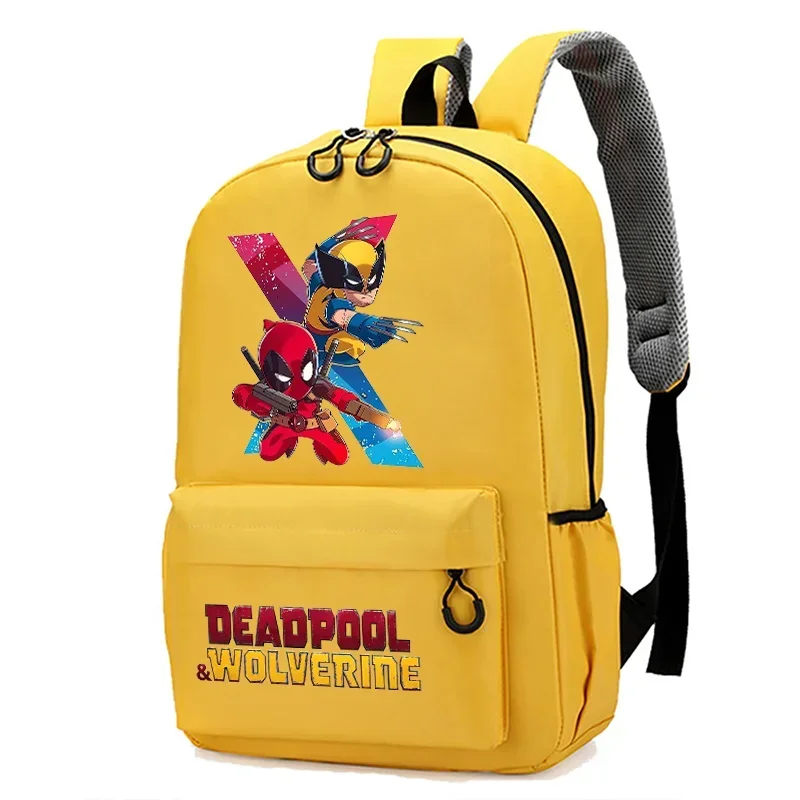 Deadpool Wolverine Backpack for Boys Cool Schoolbag Marvels Primary High Bagpack Large Capacity Zipper Casual Children Backpacks