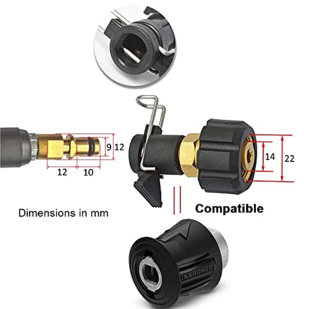 

High Pressure Washer Adapter Quick Connect Fitting For Car Wash Machine Hose Inlet Connection Garden Irrigation