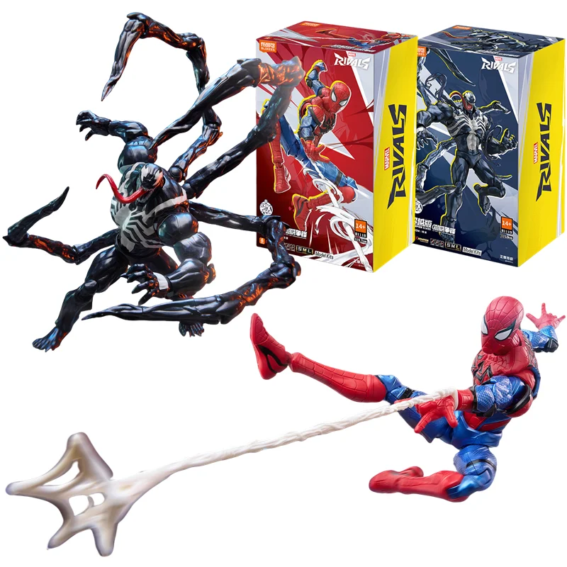 BLOKES Miguel O'Hara Spider-Man Venom Beyond-versie Action Figure Beweegbaar model Assemblage Speelgoed Desktop Ornament Verjaardagscadeaus