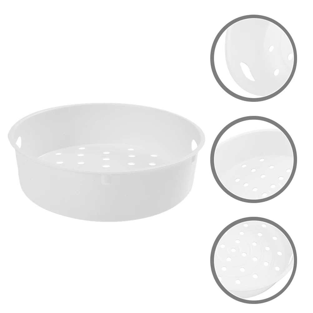 

1 Piece Rice Cooker Steamer Basket 3L Smooth Reusable Tray for Eggs Potatoes Buns Fish Seafood Kitchen Plastic Strainer