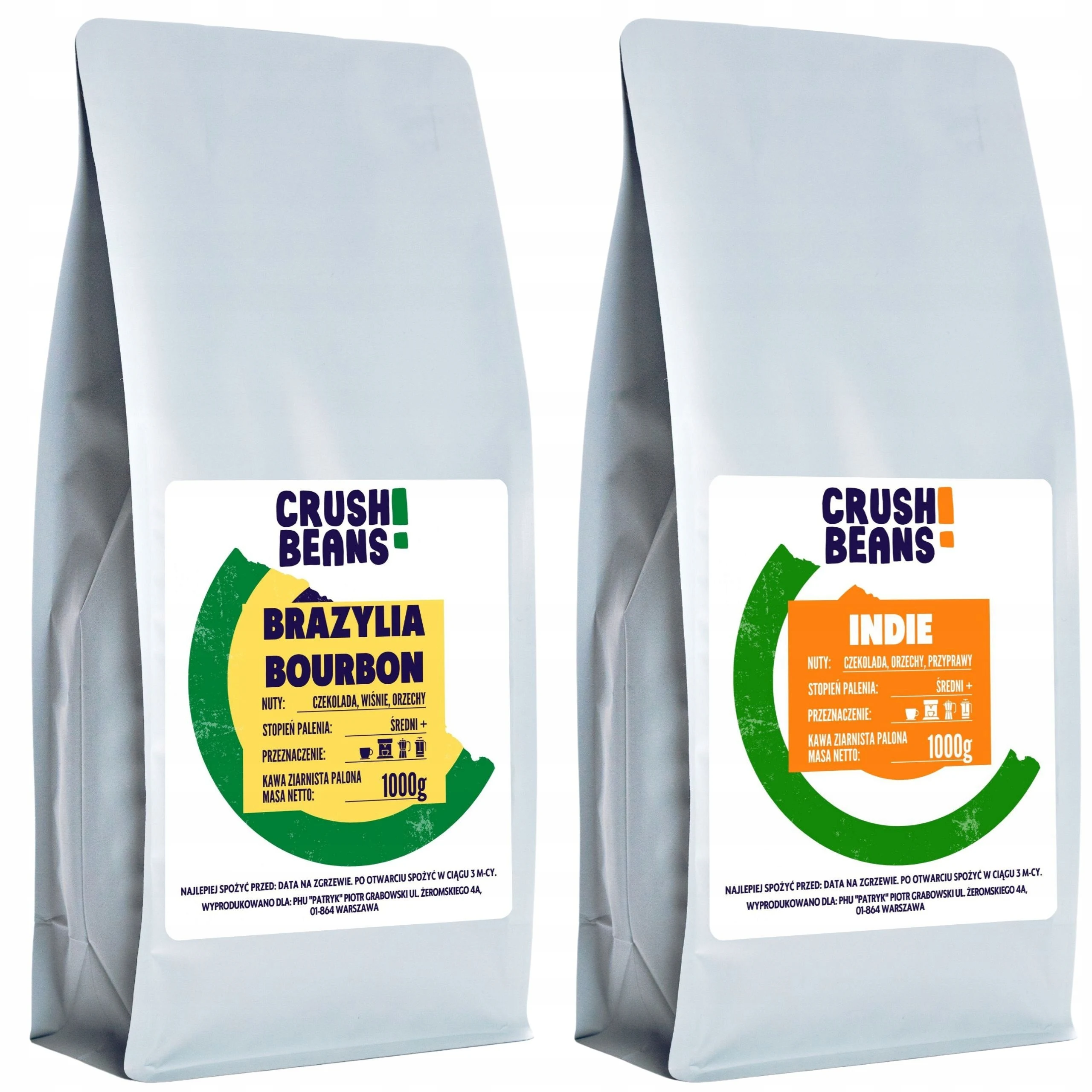 Kawa ziarnista arabica 2kg BRAZYLIA BOURBON +INDIE