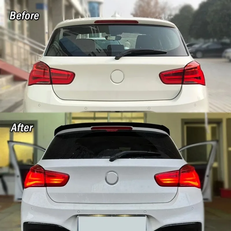 Car Rear Roof Spoiler Splitter Fixed Tail Wing ABS Accessories For BMW 1 Series F20 F21 116i 120i 118i M135i Hatchback 2011-2018