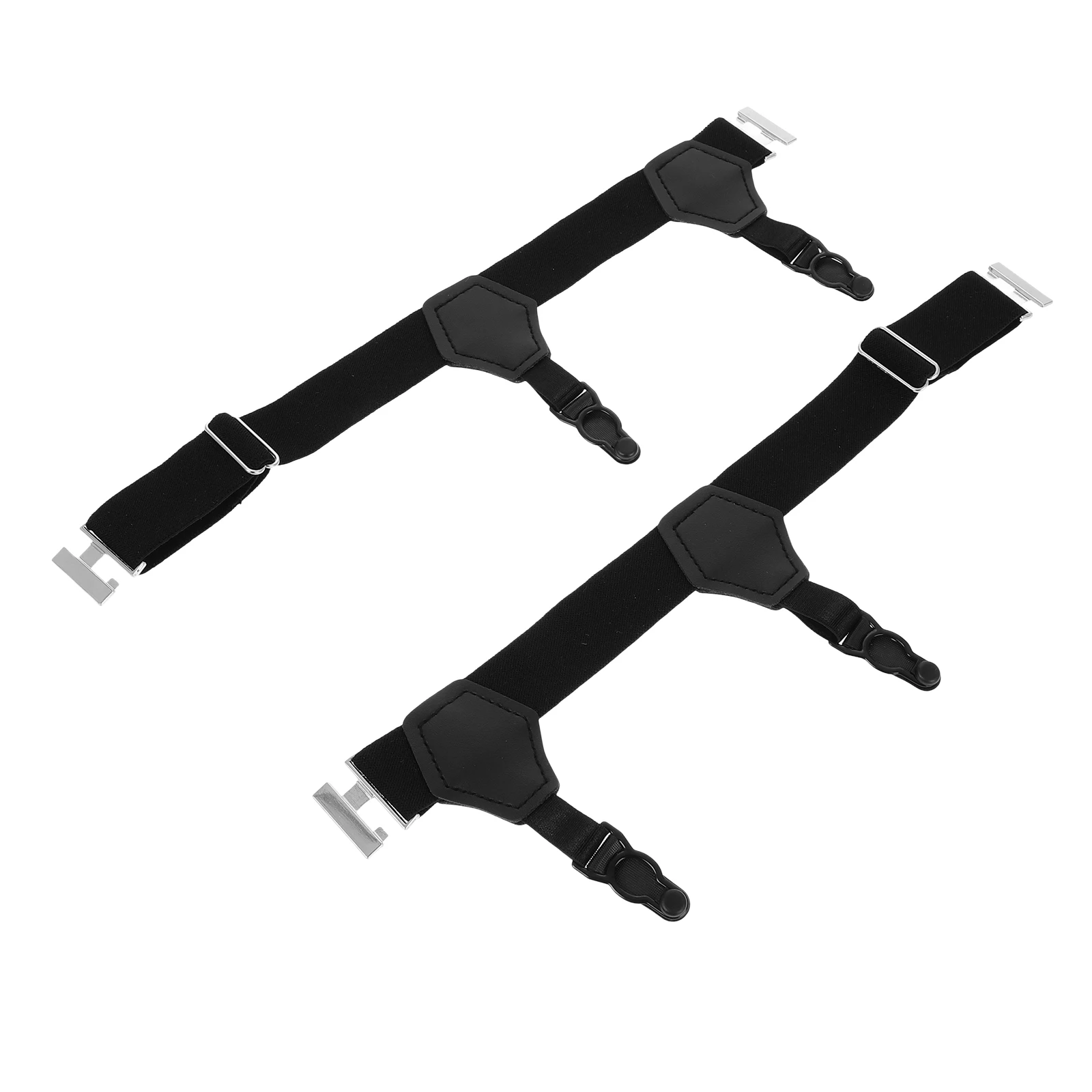 2pcs Antislip Garters Ergonomic Garter Clips Leg Garters For Men Hockey Performance Sock Holders Shirt Cuff Clips Chinlon Metal
